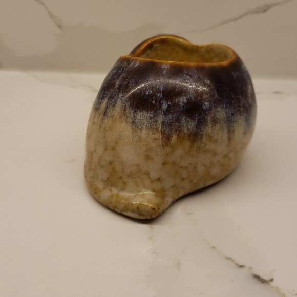 CERAMIC porcelain snail candle  tea light holder neutral tones 4"long - Picture 3 of 8